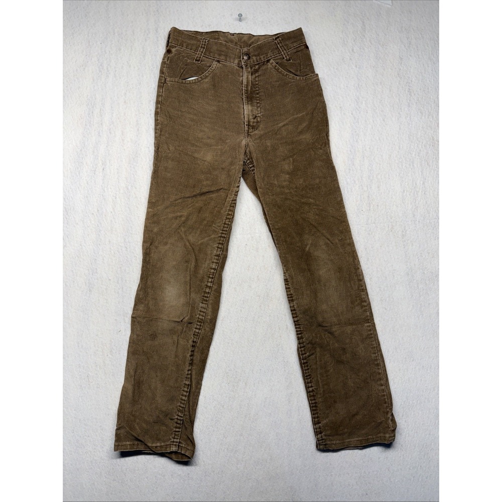 Vintage Levis 419-1529 Brown Corduroy Slim Fit Pants Made in USA 24x26 White Tab